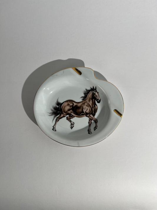 Large Horse Porcelain Ashtray