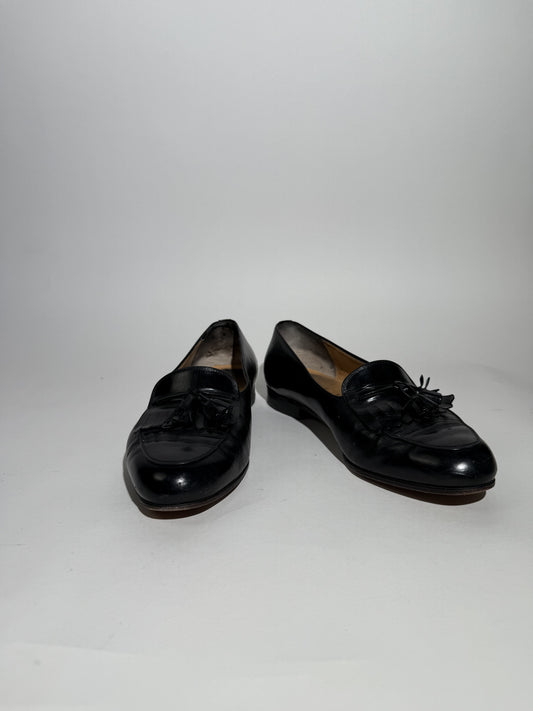 Ferragamo Black Leather Loafers