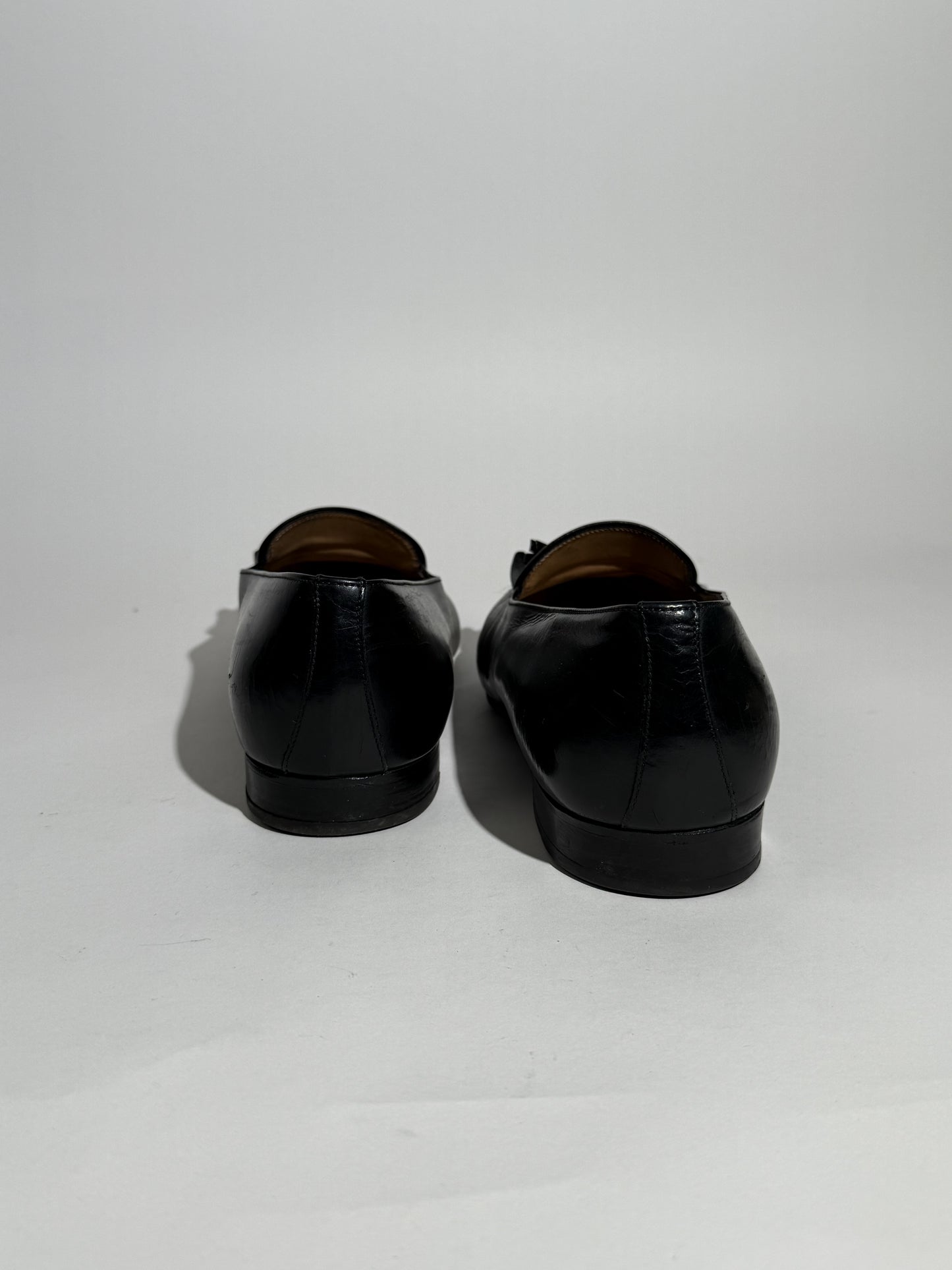 Ferragamo Black Leather Loafers