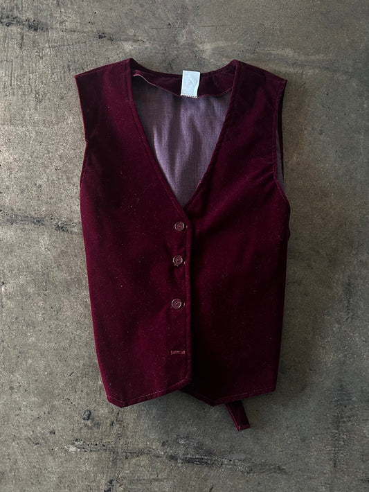 Plum Velvet Vest