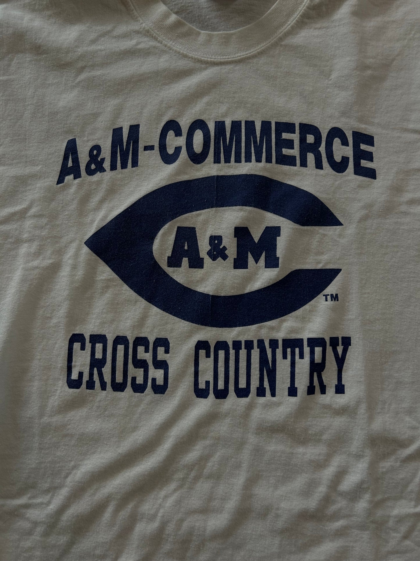 White A&M Commerce Cross Country Tee