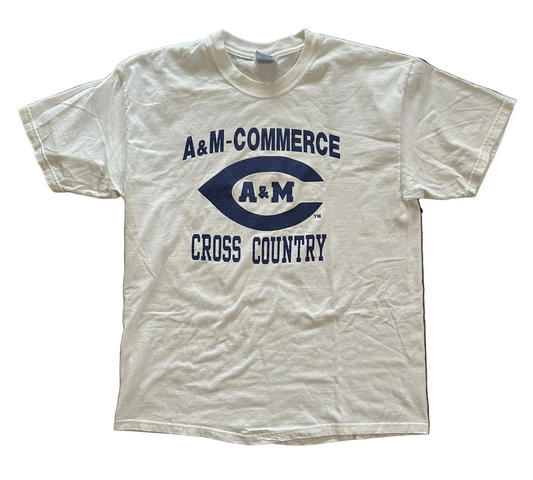 White A&M Commerce Cross Country Tee