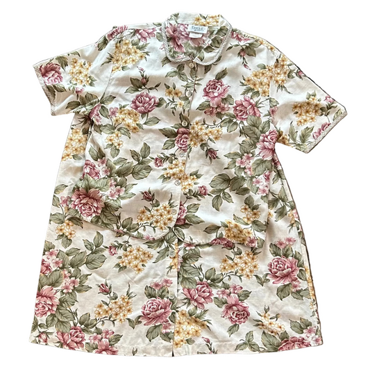 Teddi Cream Floral Print Skirt Suit Set