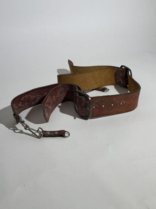 Floral Leather Camera Strap
