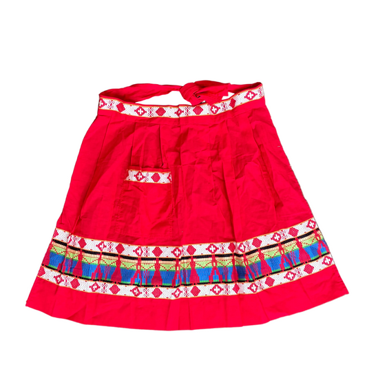 Red Patterned Apron