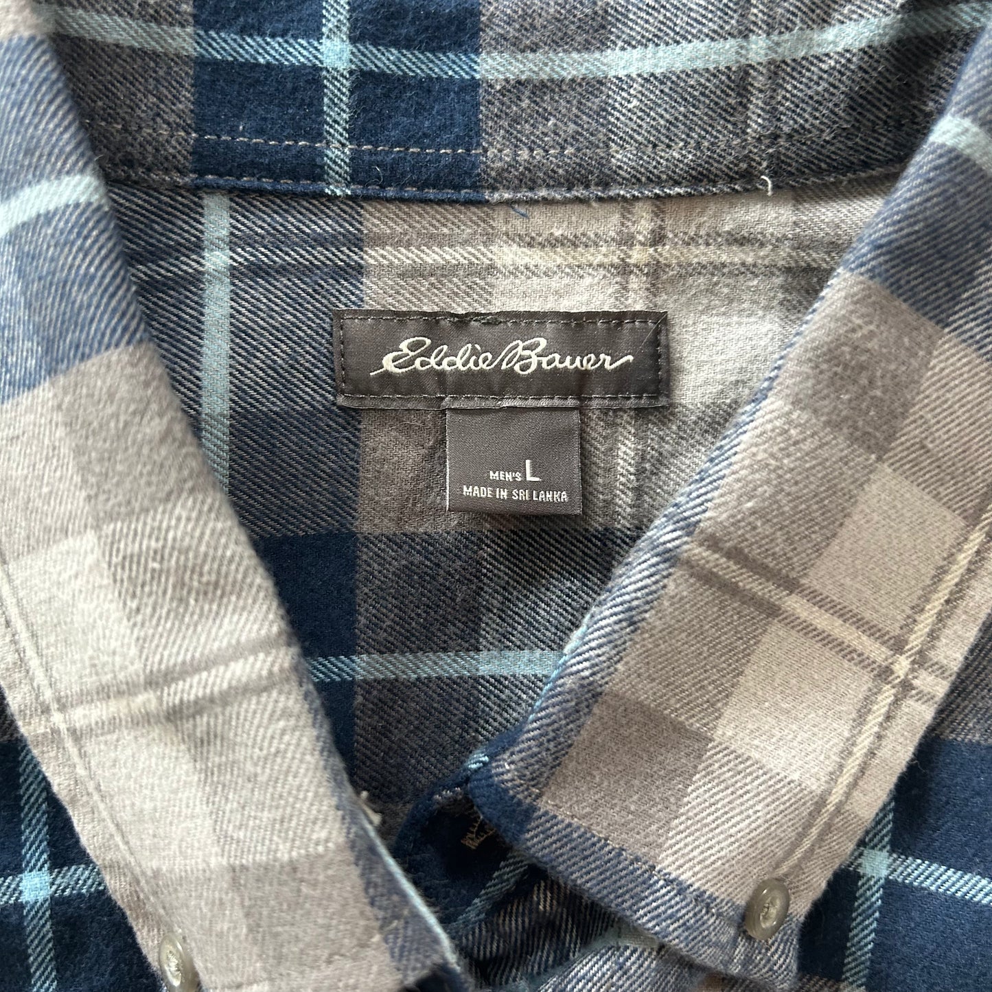 Blue Plaid Eddie Bauer Button up
