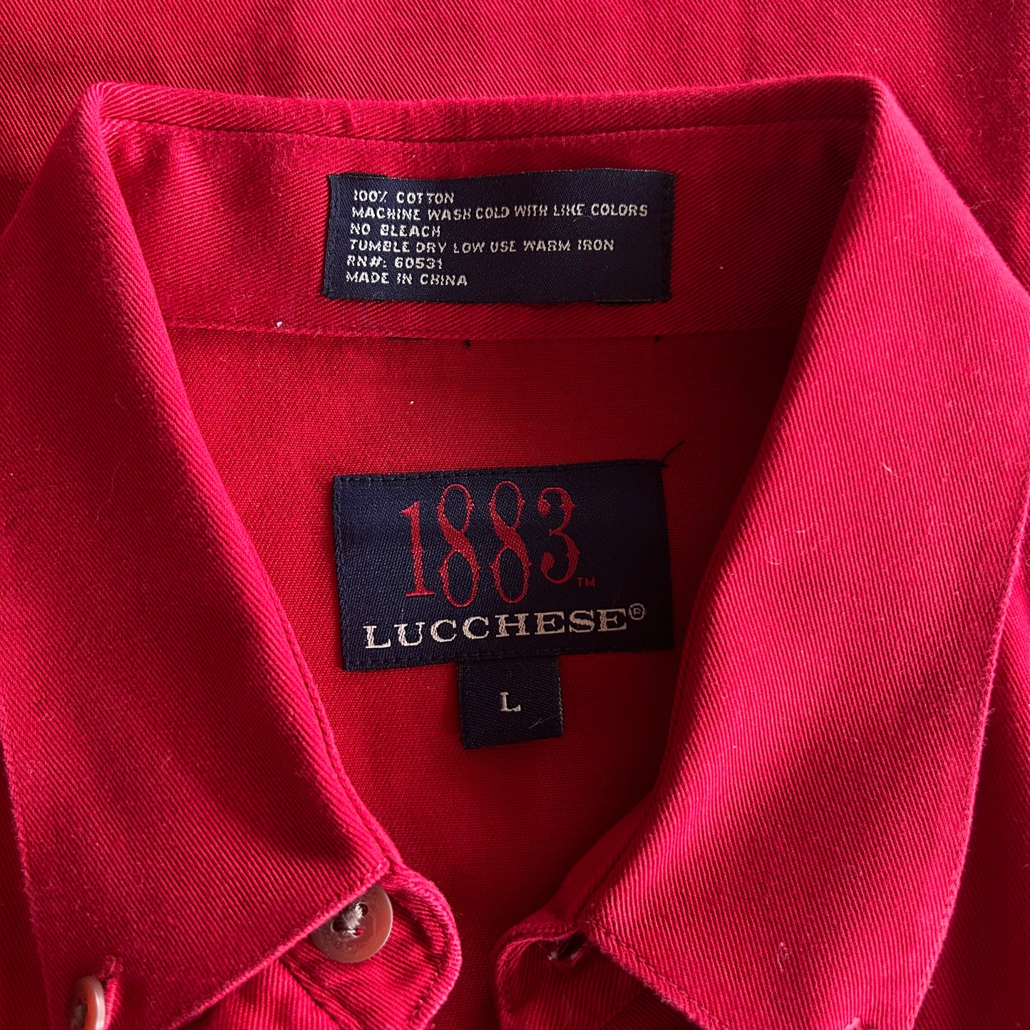 Red Lucchese Button Up