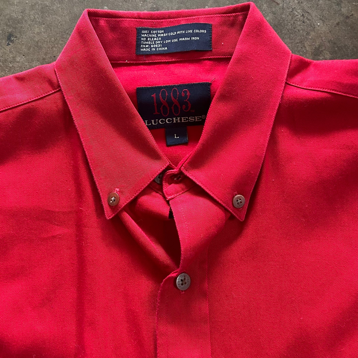 Red Lucchese Button Up