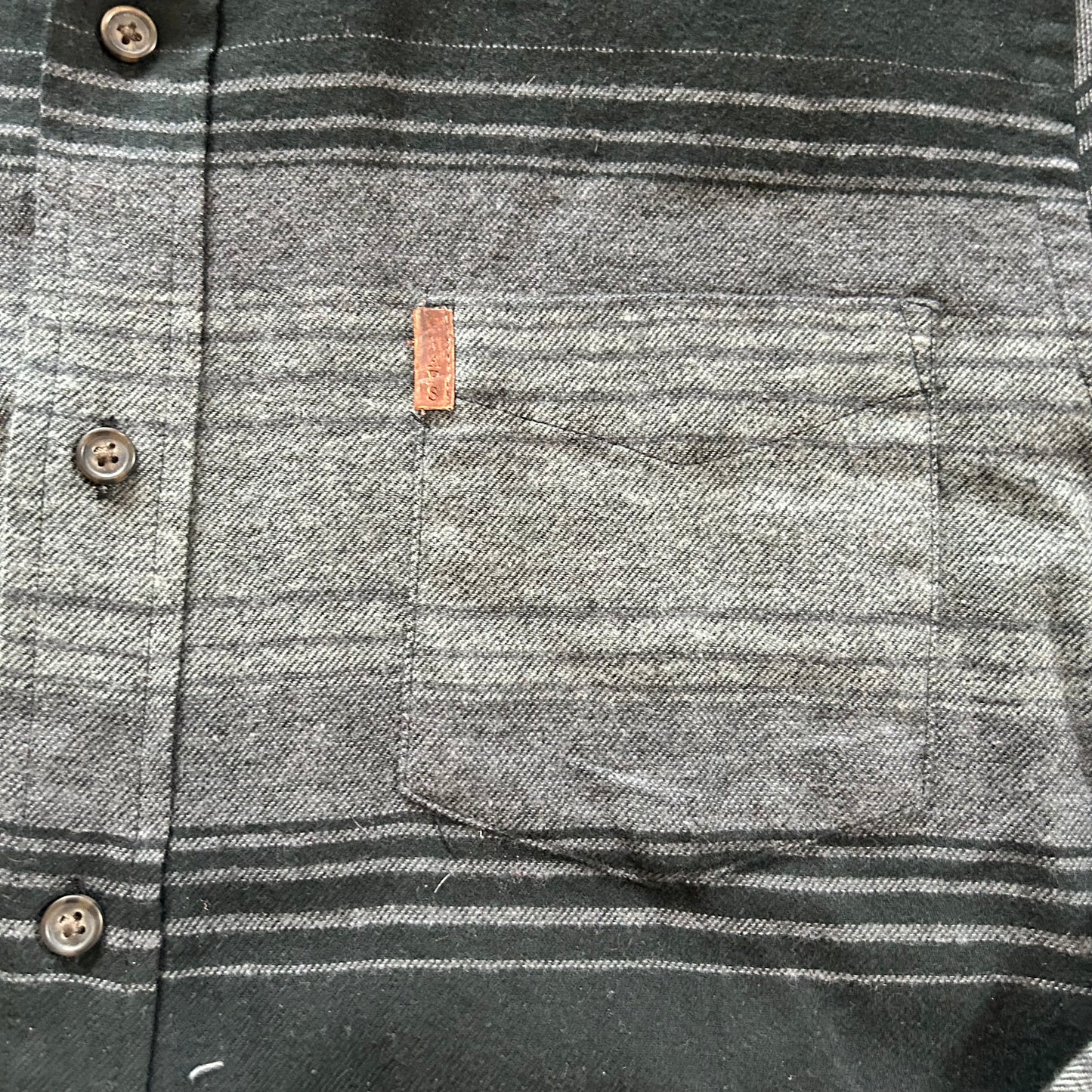 Navy Chaps Striped Button Up
