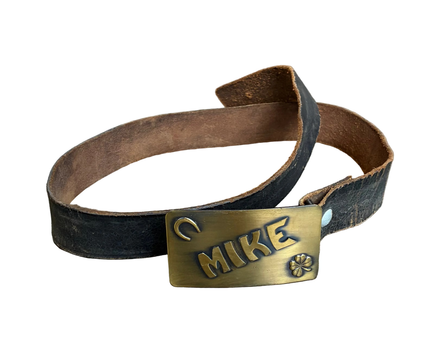 Leather Belt w/ Mike Buckle