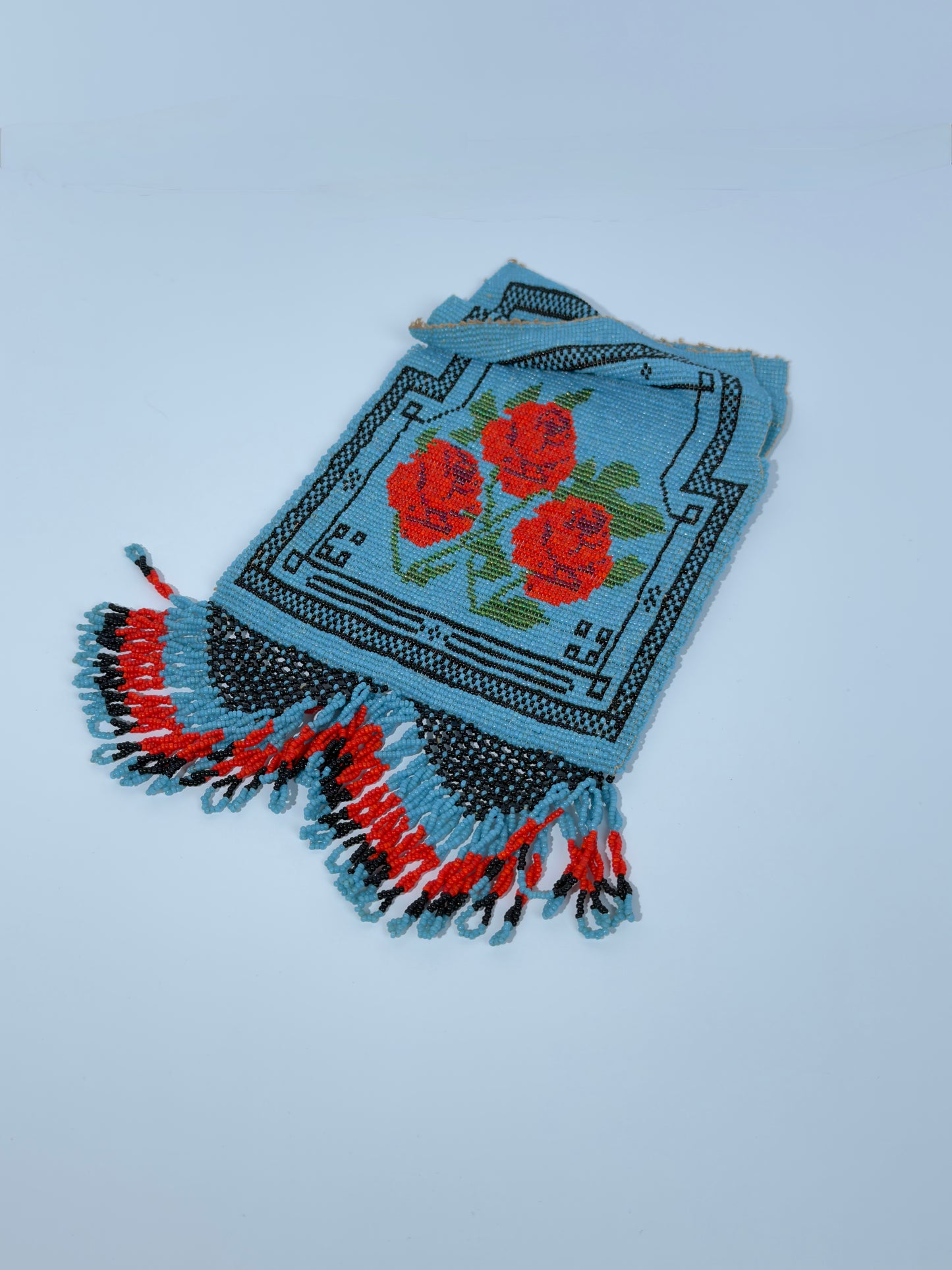 Beaded Rose Pouch