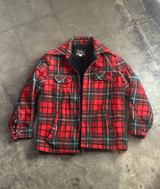 Sears Sportswear Plaid Wool Coat