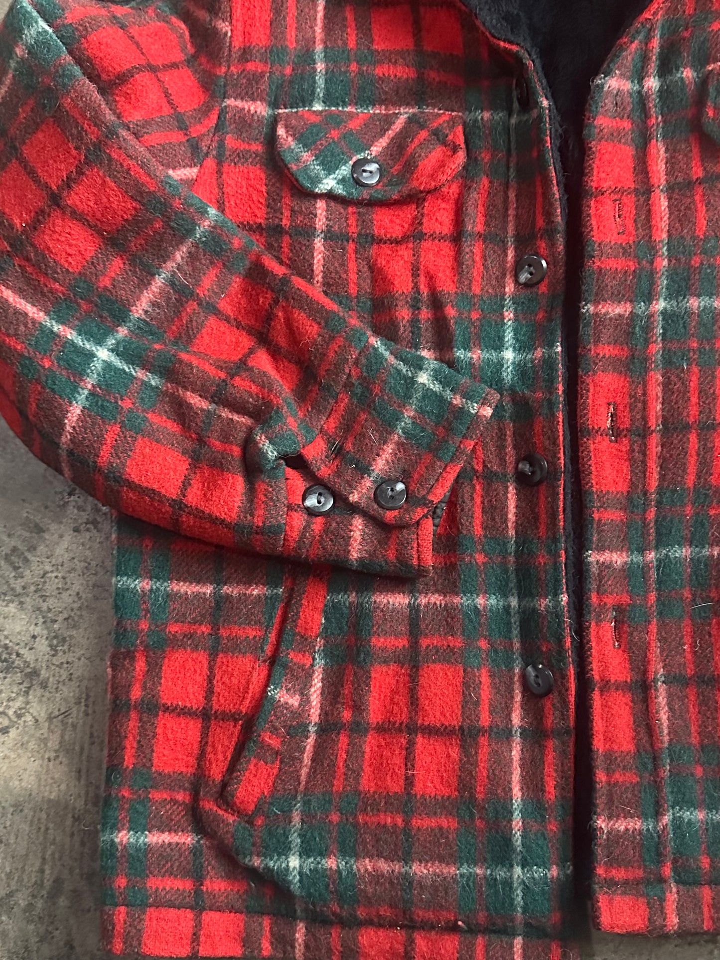 Sears Sportswear Plaid Wool Coat
