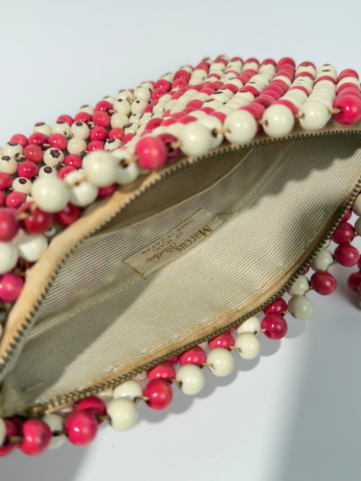 Pink + White Clutch Bag