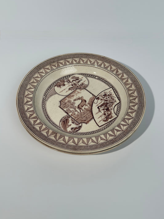 Set of 2 Ceramic Deer Patterned Plates