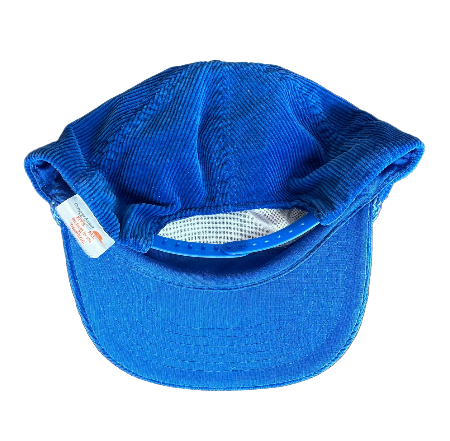 Blue Corduroy Caps Auto Parts Rope Brim Hat