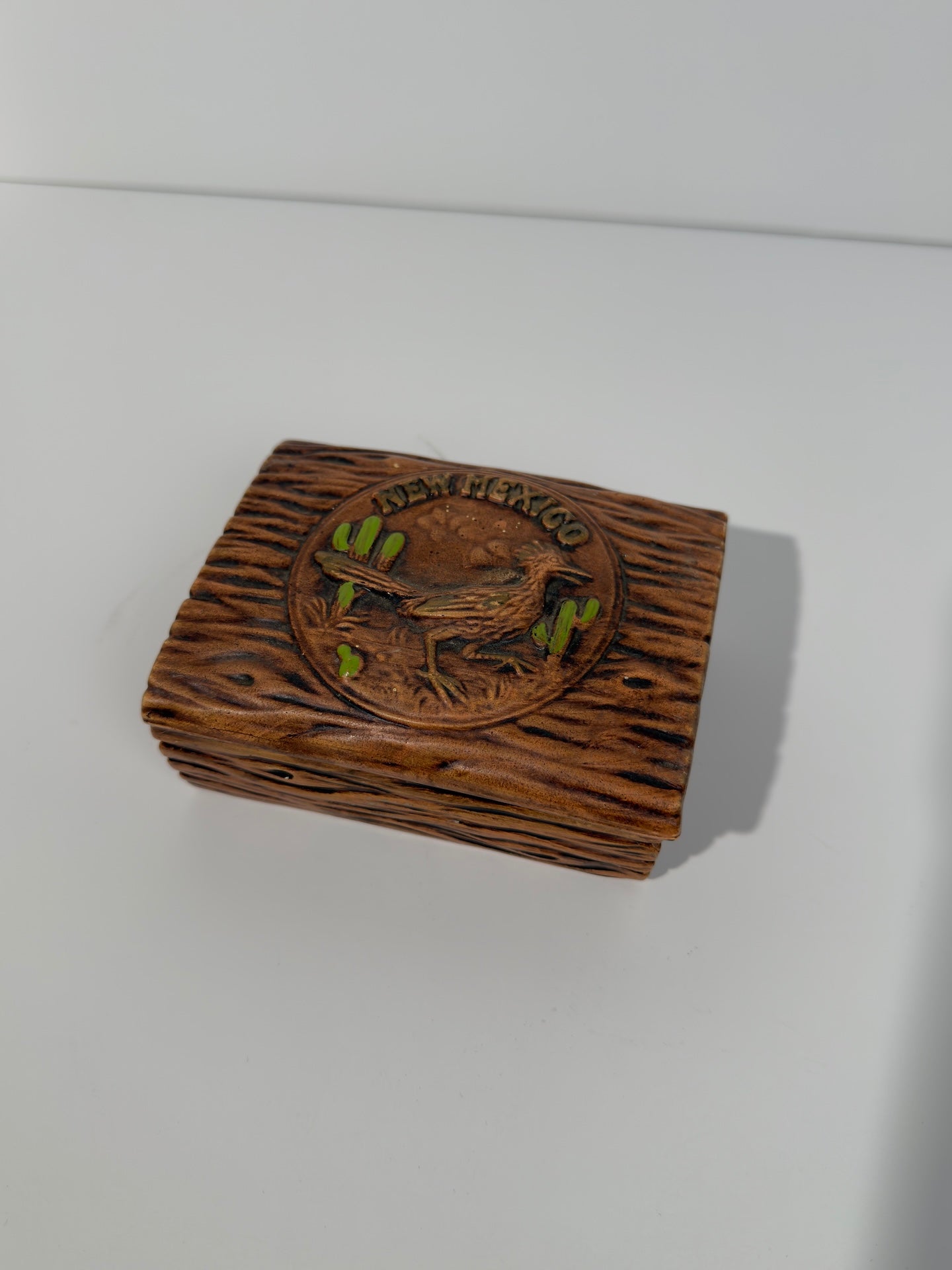 Ceramic New Mexico Road Runner Box