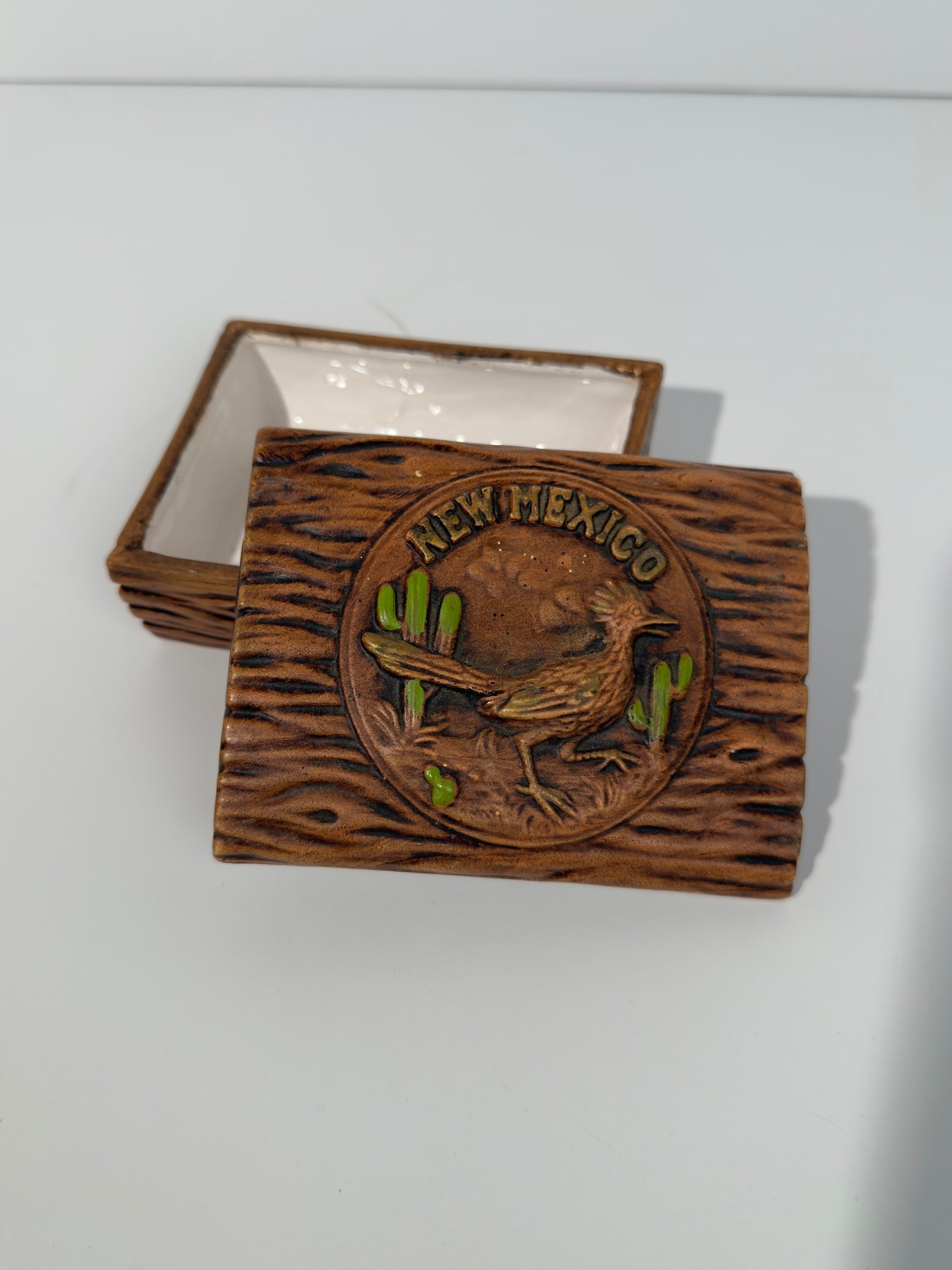 Ceramic New Mexico Road Runner Box