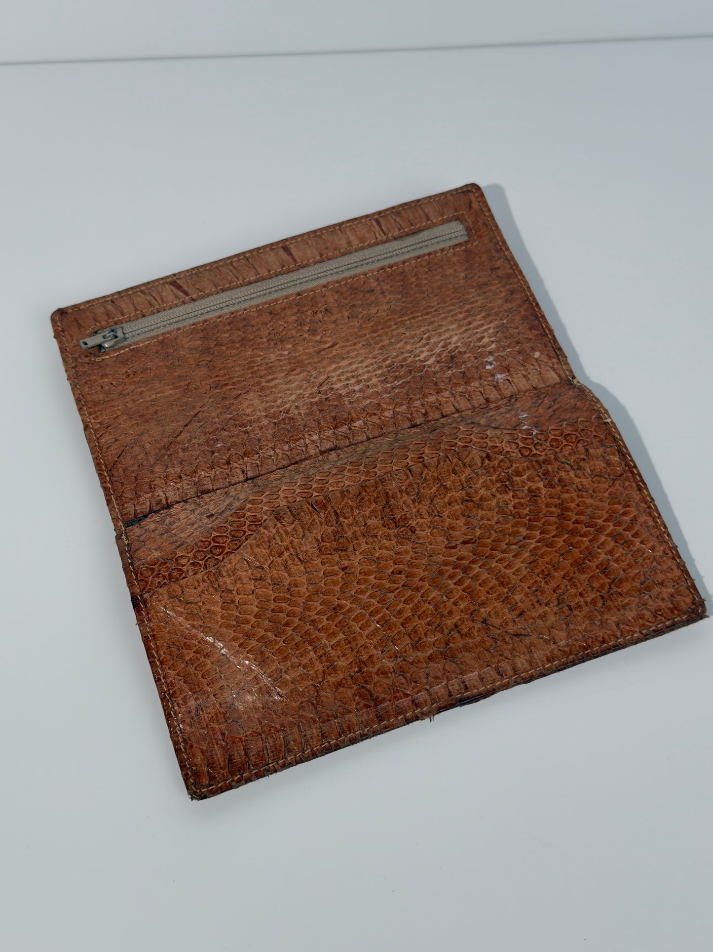 Cognac Snake Skin Wallet