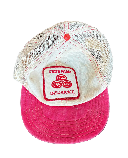 Red + White State Farm Trucker Hat