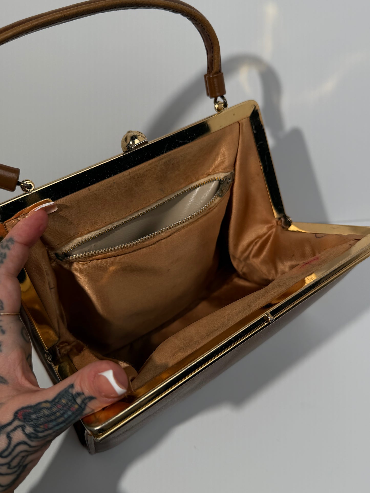 Light Brown Leather Pocketbook