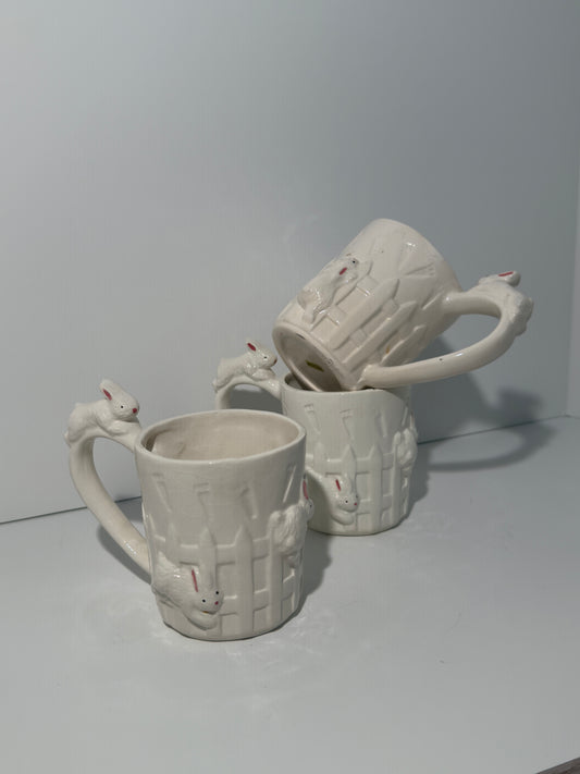 White Ceramic Bunny Mug
