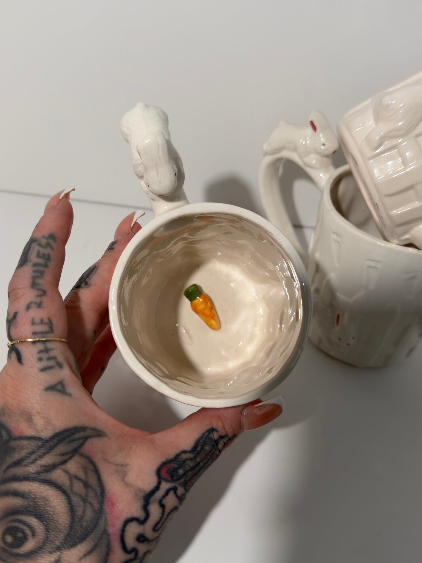 White Ceramic Bunny Mug