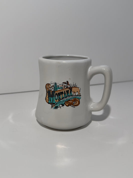 White Montana Wildlife Mug
