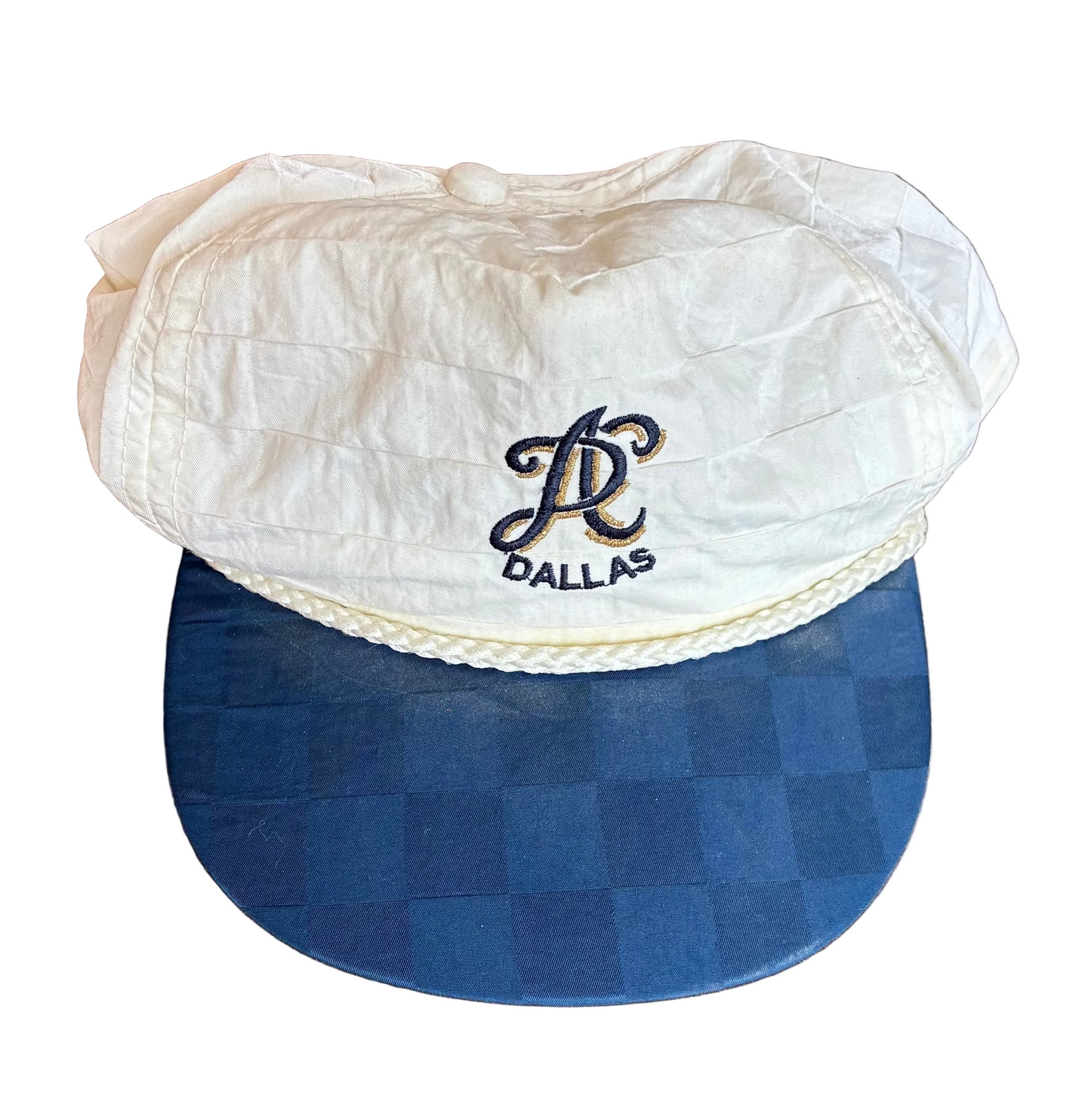 White + Blue DAC Rope Brim Hat