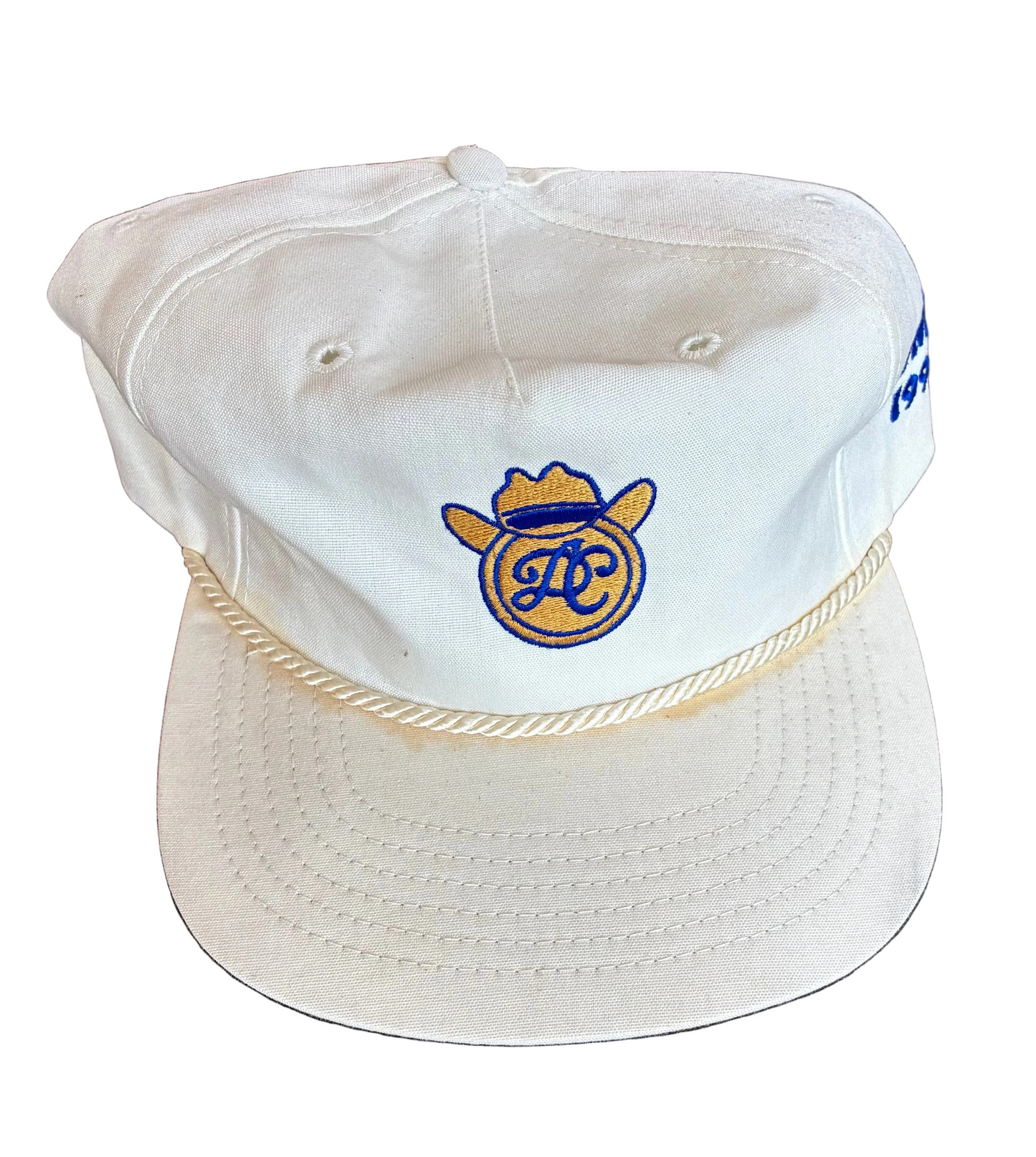 White DAC Rope Brim Hat