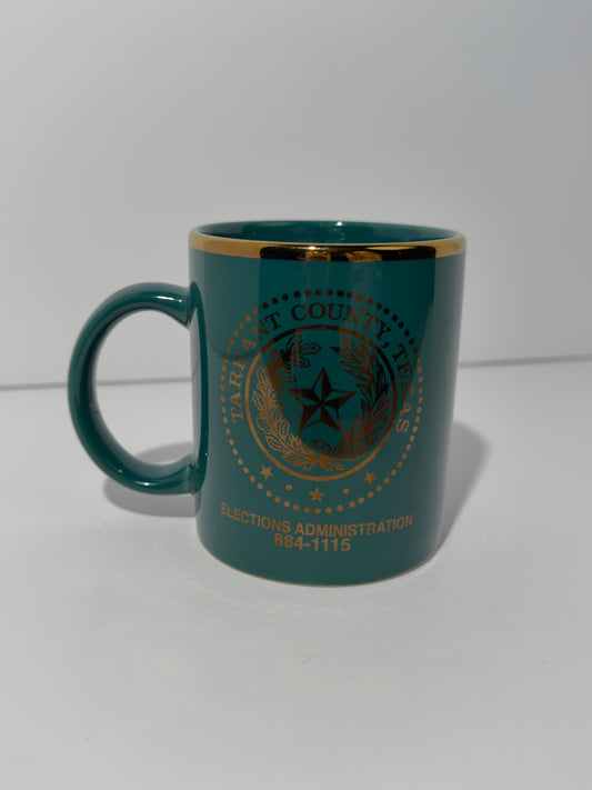 Green "Register and Vote" Mug