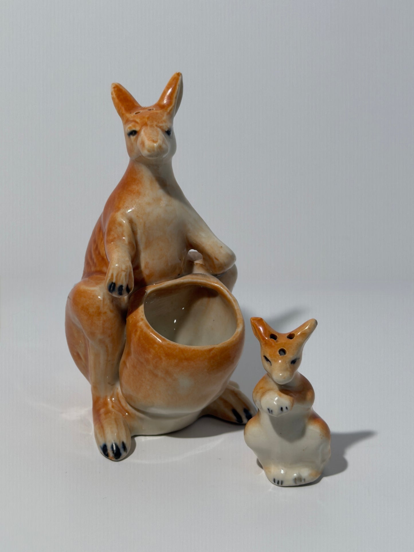 Ceramic Kangaroo Salt + Pepper Shakers