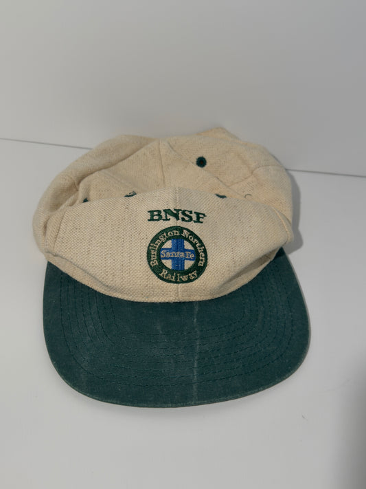 Cream + Green BNSF Railway Hat