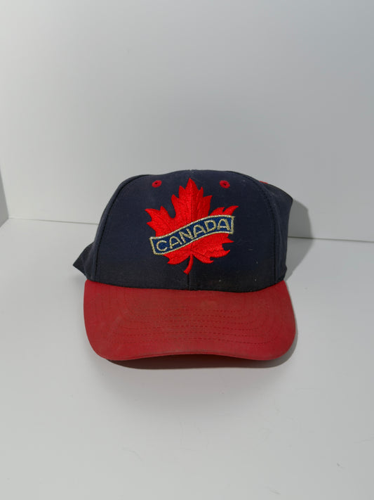 Navy + Red Canada Hat