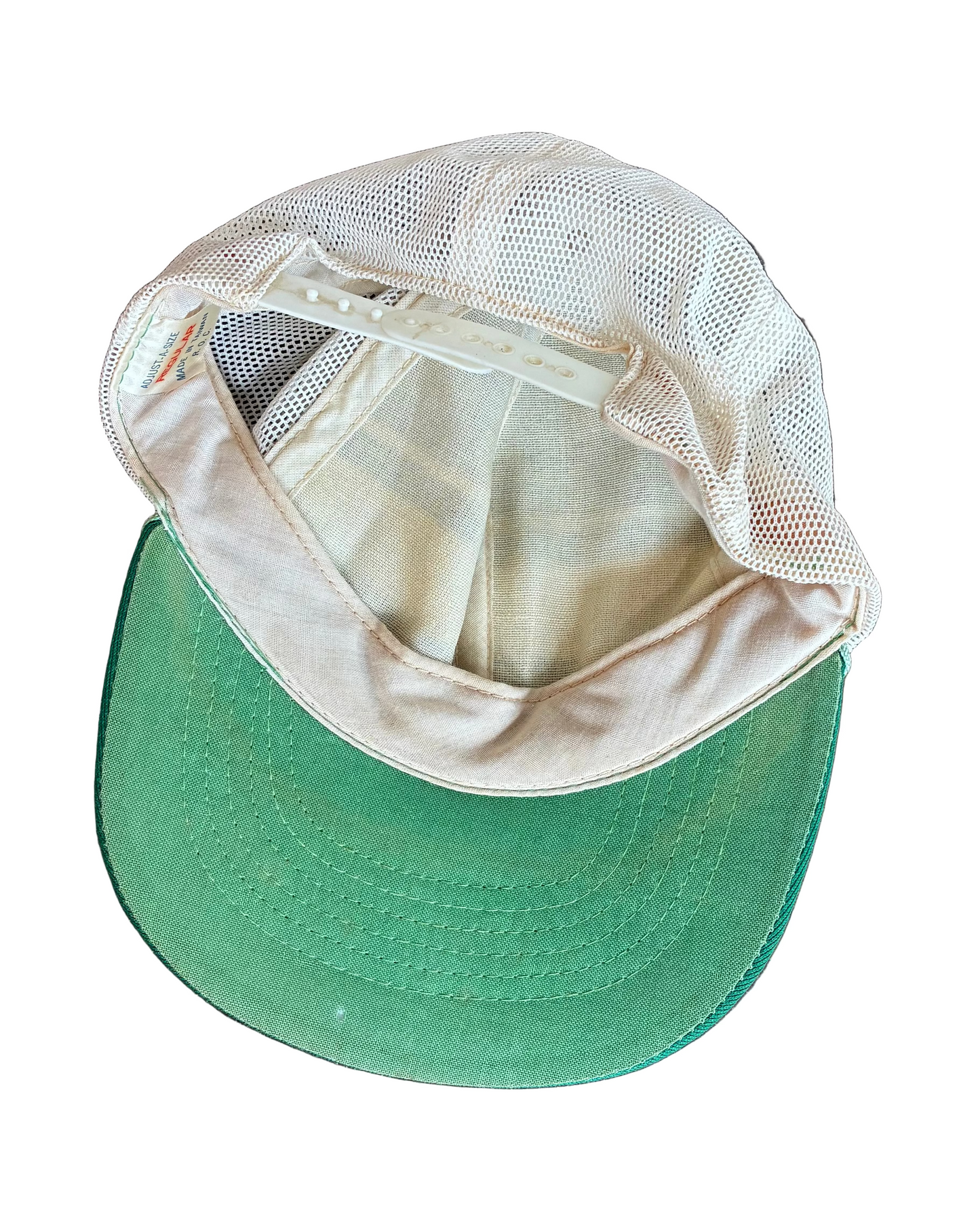 Green + White Striped Trucker Hat
