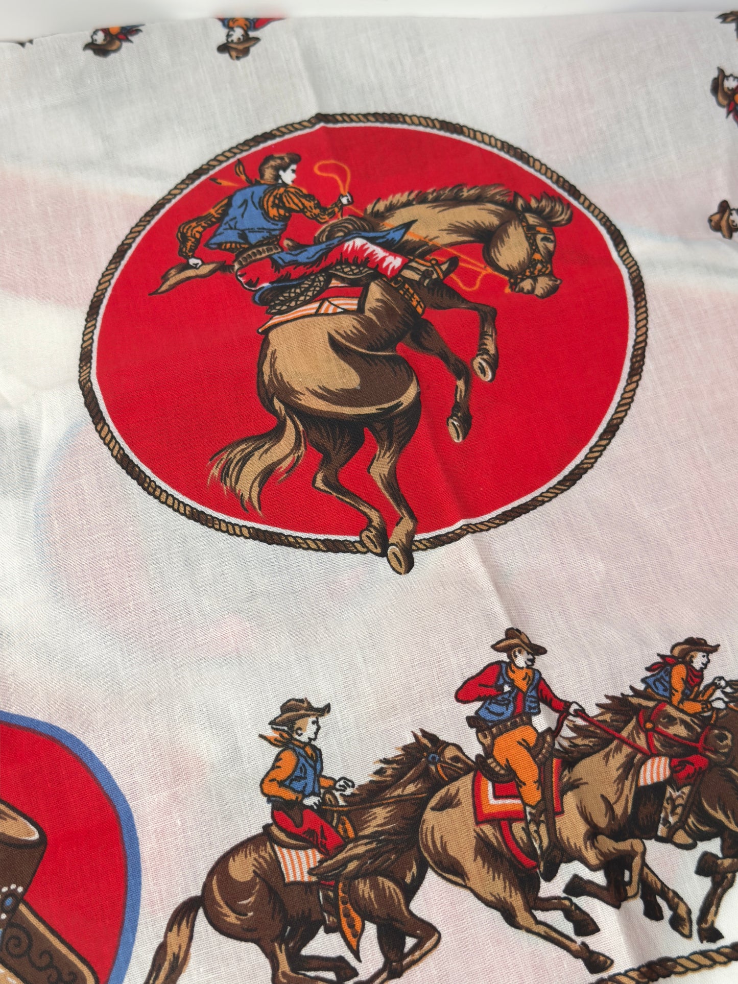 Red + White Bronco Bandana