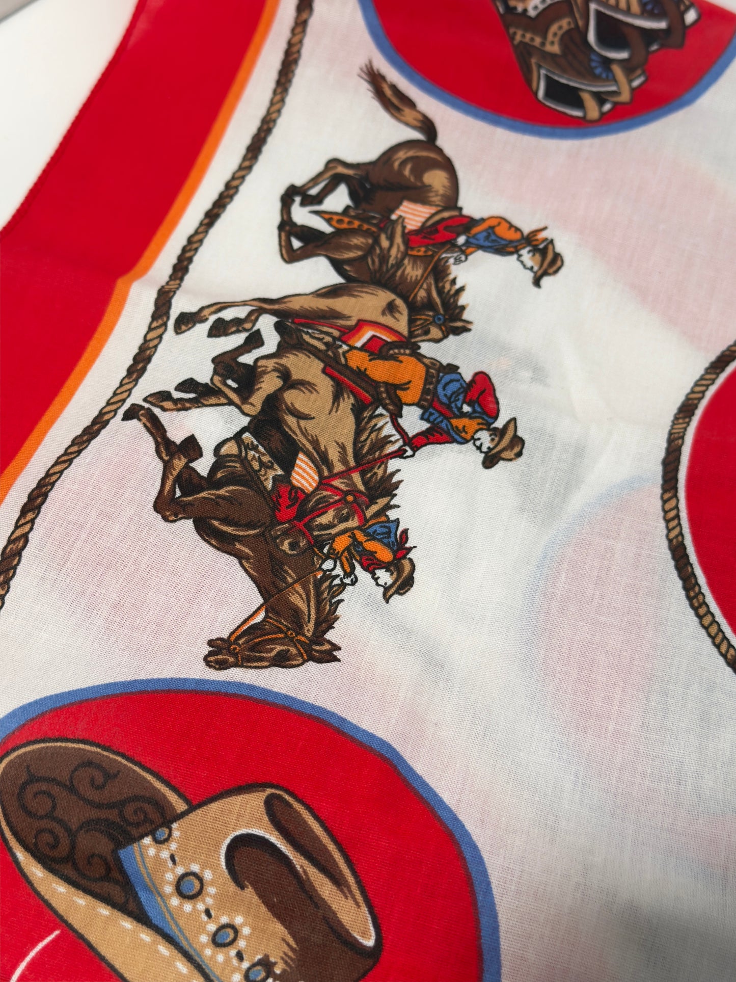 Red + White Bronco Bandana