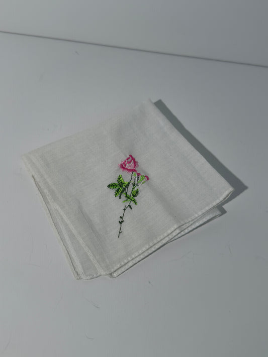 Pink Rose Handkerchief