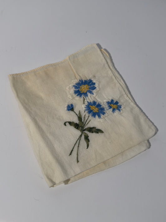 Blue Wild Flower Handkerchief