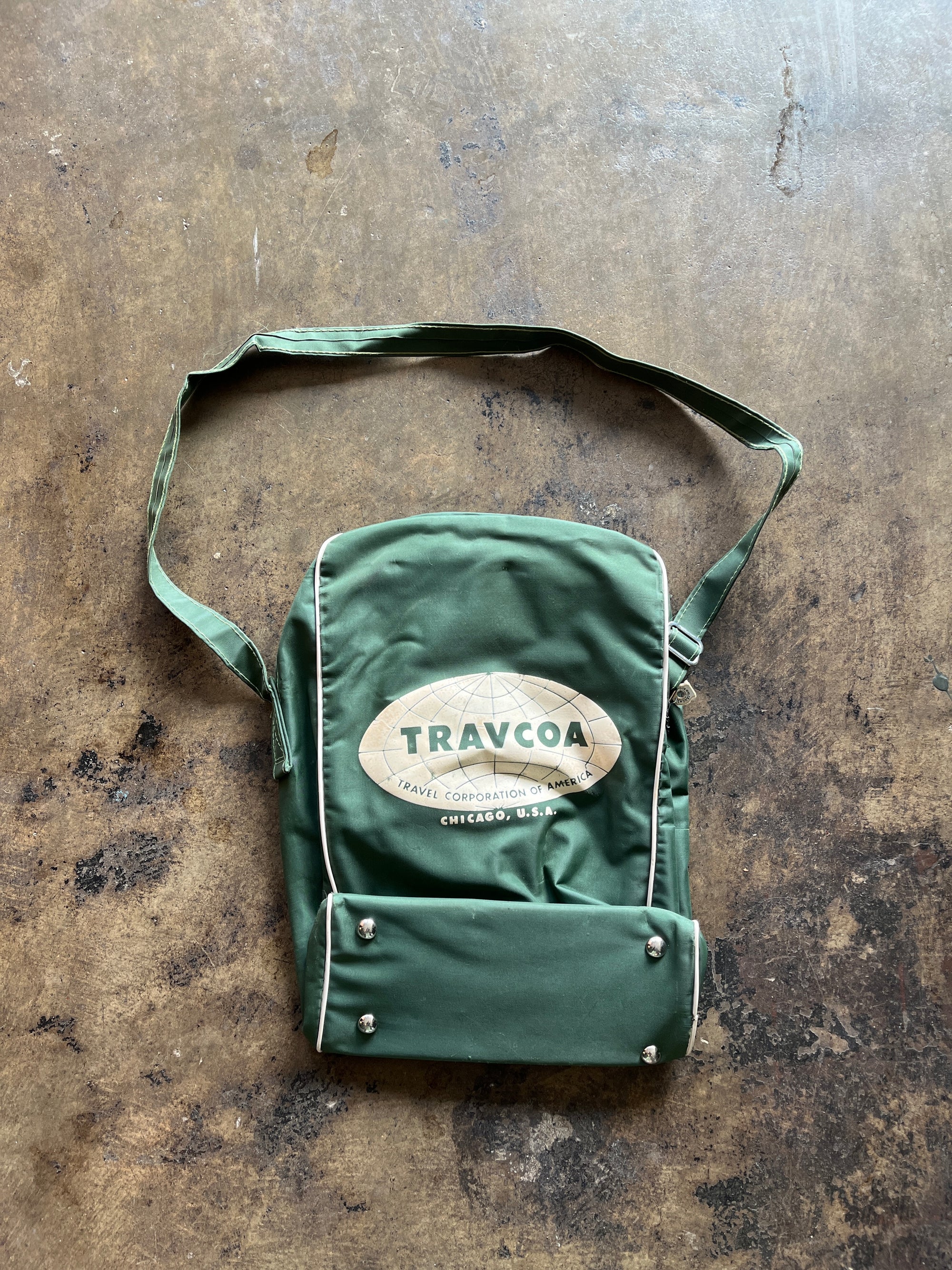 Green Chicago Travcoa Bag