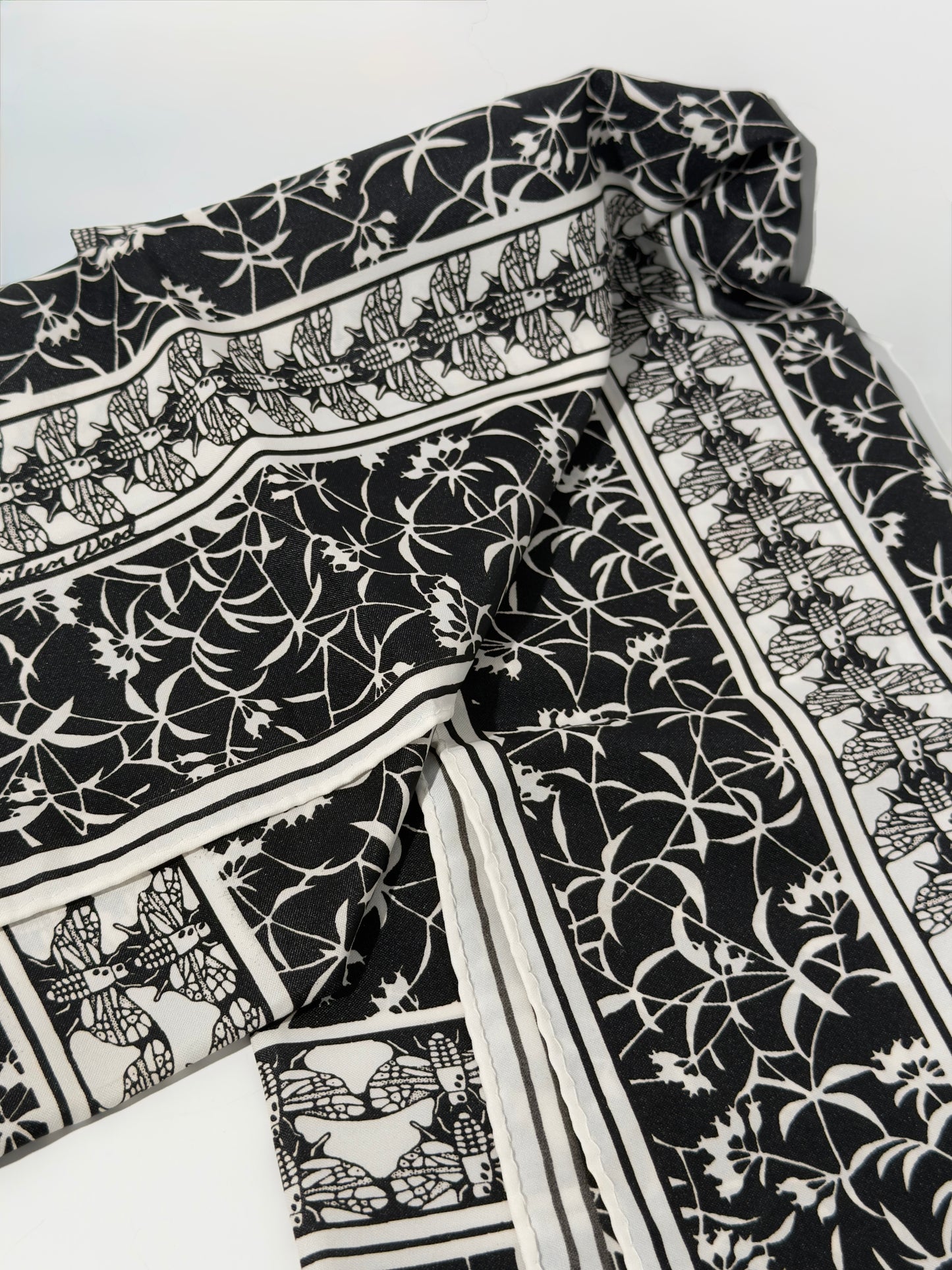 Black and White Moth Bandana