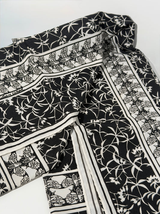 Black and White Moth Bandana