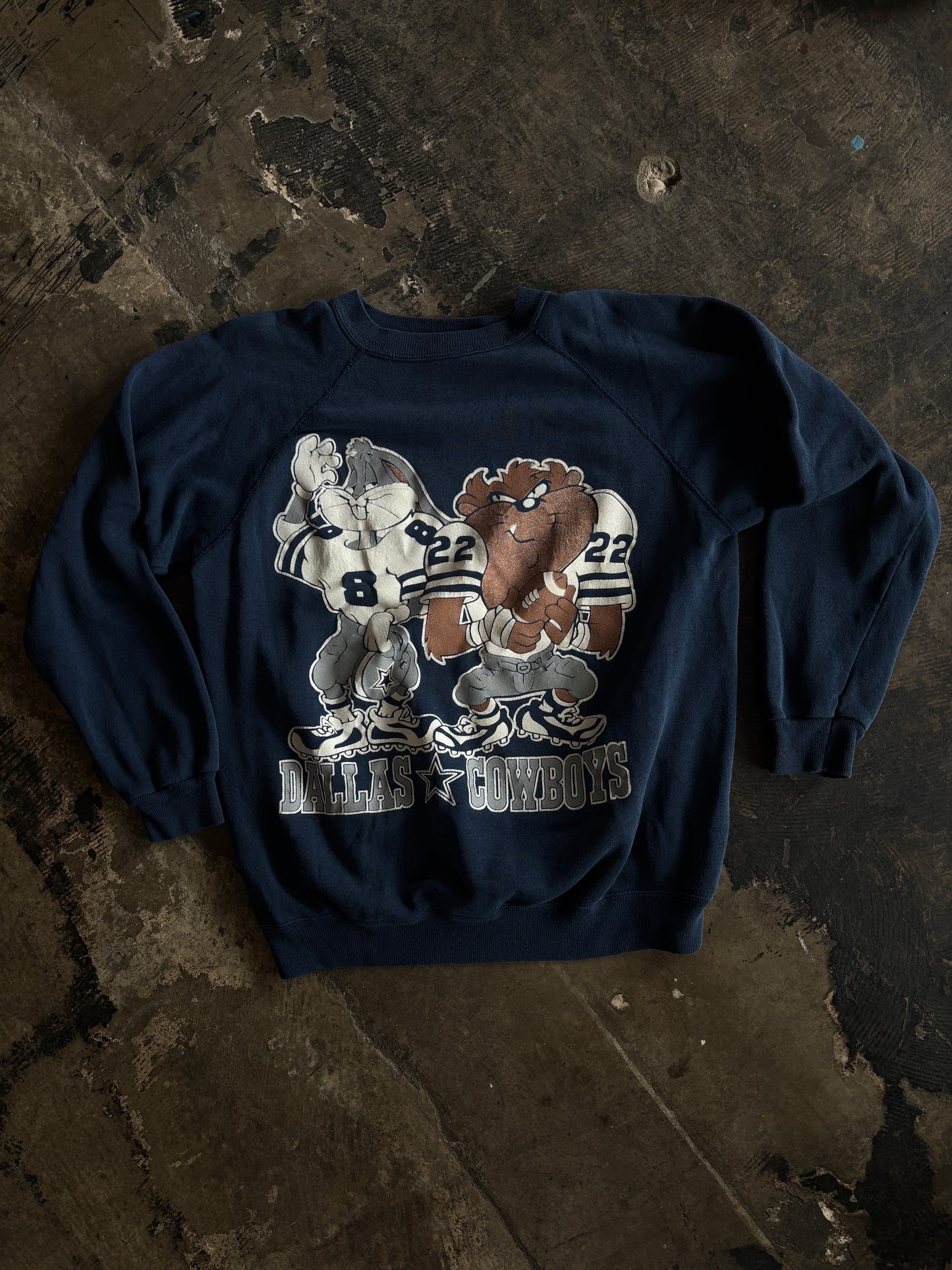 Bugs + Taz Dallas Cowboys Crewneck Sweater