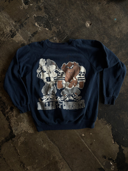 Bugs + Taz Dallas Cowboys Crewneck Sweater