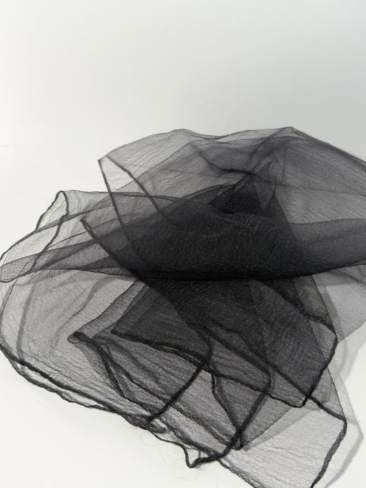 Black Mesh Scarf