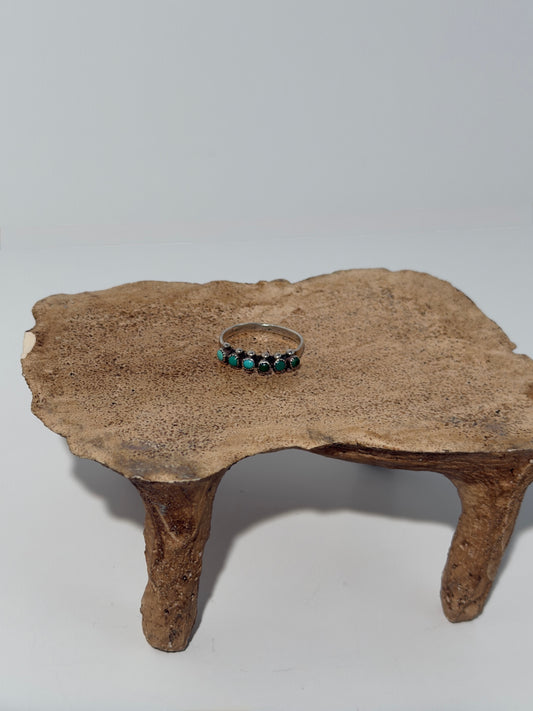 Circular Turquoise Band Ring