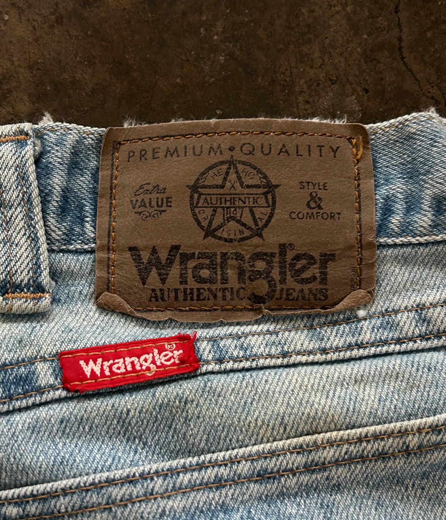 Light Wash Distressed Wrangler Jeans