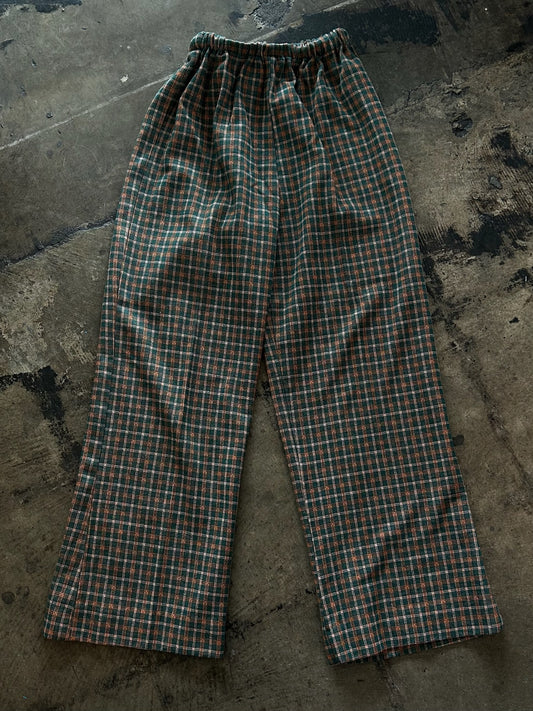 Handmade Green + Orange Plaid Pants