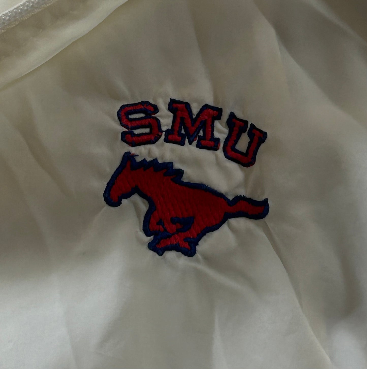 White SMU Windbreaker