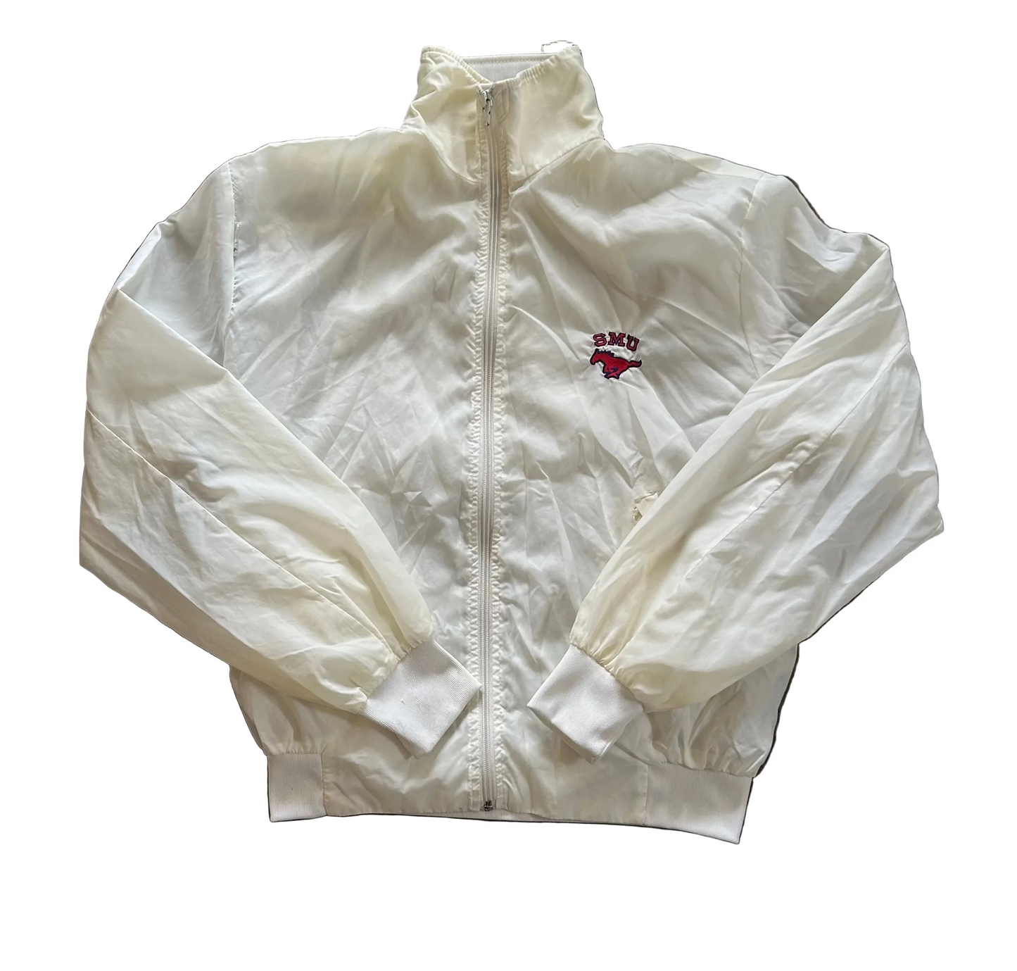 White SMU Windbreaker